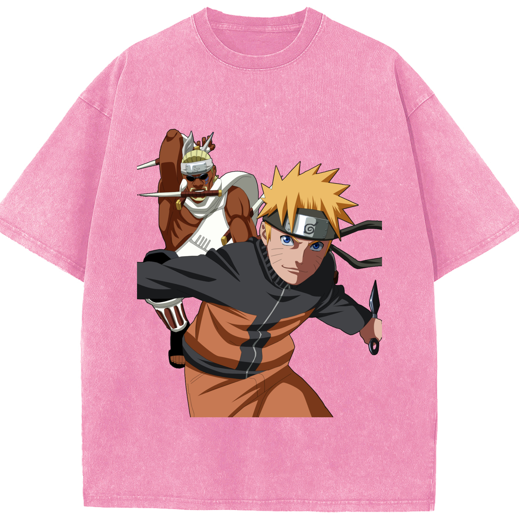 （画像用） NARUTO -ナルト- うずまき ナルト Uzumaki Naruto 綿100% ヴィンテージ風 半袖Tシャツ（フロントプリント）